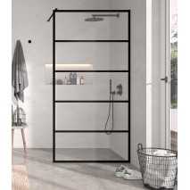 Mampara hoja fija FR103 Decorado perimetral negra