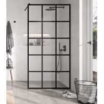 Mampara hoja fija FR103 Decorado perimetral negra