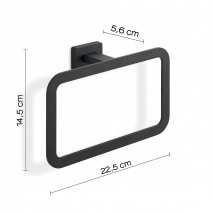 GEDY 44701400200 ATENA Toallero Argolla Negro 2