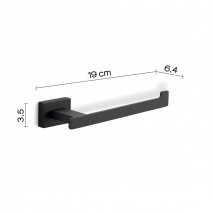 GEDY 44241400200 ATENA Portarrollo Negro Mate 2
