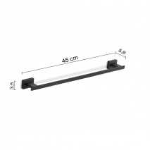 GEDY 44214514200 ATENA Toallero 45 CM Negro 2