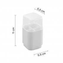 GEDY 63052200300 SEVENTY Porta Cabezales Cepillo de Dientes Blanco 2