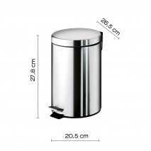 GEDY 27091300000 PAPELERA 5 lt AREGENTA CROMO 2