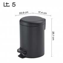 GEDY 33091400000 PAPELERA 5 lt POTTY NEGRO MATE 2