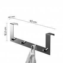 GEDY 21231300100 PERCHA MÚLTIPLE PARA PUERTA 40mm CROMO 2