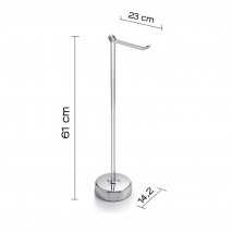 GEDY MU371300000 PORTARROLLLOS DE PIE MINU CROMO 2