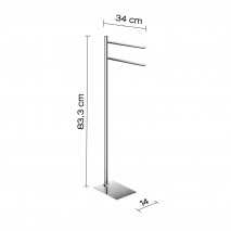 GEDY TR311300000 TOALLERO DE PIE TRILLY CROMO 2