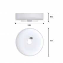 Lavabo Cerámica Como Ø45 2