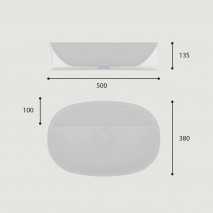 Lavabo Cerámica Furnas Blanco Brillo Sin Rebosadero 50x38 cm 2