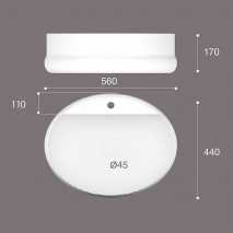 Lavabo Porcelana Tormes Blanco Brillo Con Rebosadero 56x44 cm 2