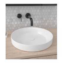 Lavabo Porcelana Ontario Blanco Brillo Sin Rebosadero Ø45