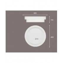 Lavabo Porcelana Ontario Blanco Brillo Sin Rebosadero Ø45 2