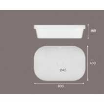 Lavabo Porcelana Quebec Blanco Brillo Con Rebosadero 60x40 cm 2