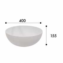 Lavabo Porcelana Bol Blanco Mate Sin Rebosadero Ø40 2