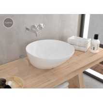 Lavabo Porcelana Saja Blanco Brillo Sin Rebosadero 46x45 cm