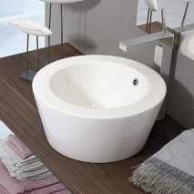 Lavabo Porcelana Menfis Blanco Brillo Con Rebosadero Ø46