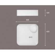 Lavabo Porcelana Yeltes Blanco Brillo Sin Rebosadero 42.5x42.5 cm 2