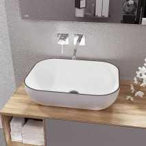 Lavabo Porcelana Beira Blanco Brillo Sin Rebosadero 51x40.5 cm