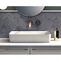 Lavabo Porcelana Fogo Blanco Brillo Sin Rebosadero 61x34.5x cm