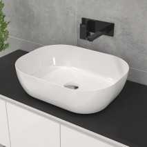 Lavabo Porcelana Amur Blanco Brillo Sin Rebosadero 50x39.5 cm
