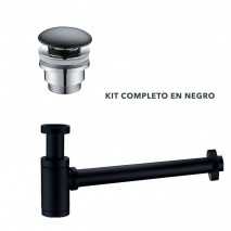 Kit Válvula Click-Clack y Sifon Negro