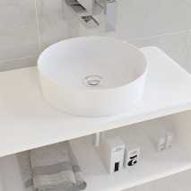Lavabo sobre encimera 35.5ø EXTRA-FINO de cerámica mate Osiris