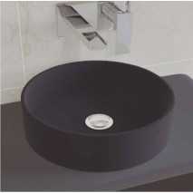 Lavabo sobre encimera 35.5ø EXTRA-FINO de cerámica Negro mate Osiris