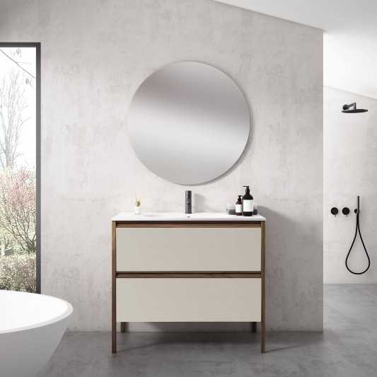 Mueble de baño con patas ICON 2 cajones de Visobath 80-100-120