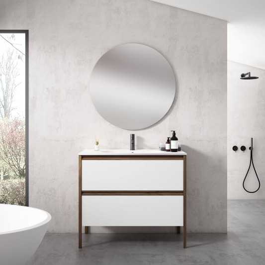 Mueble de baño con patas ICON 2 cajones de Visobath 80-100-120