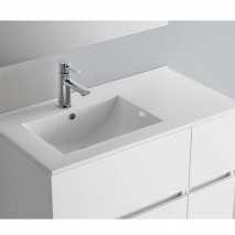 Lavabo encastrado de SENO DESPLAZADO de cerámica Thin