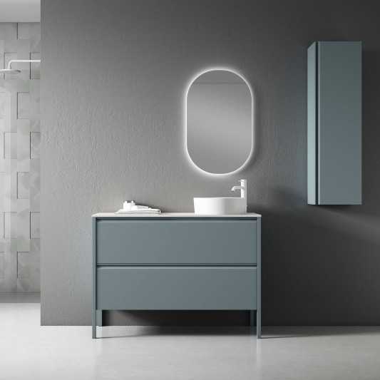 Mueble de baño con patas ICON 2C de Visobath con lavabo sobre tapa 80-100-120