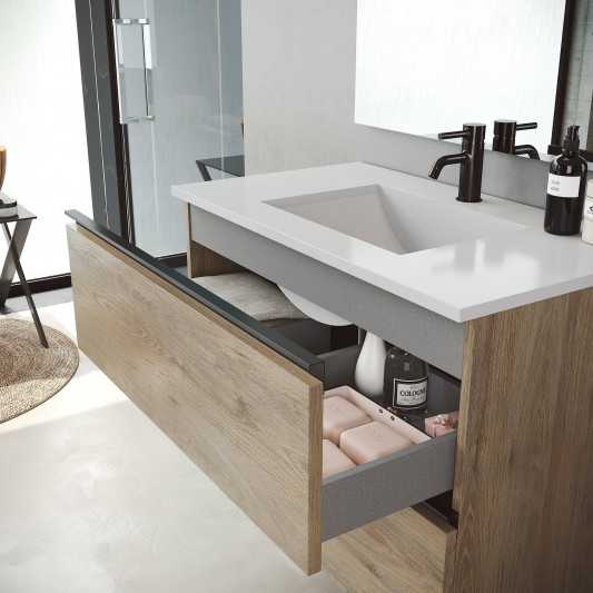 Pack de oferta mueble de baño con patas Granada de Visobath con patas 60-80-100 Laminado