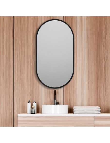 Espejo Ovalado B-926 de 50x90cm Negro