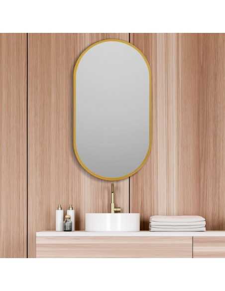 Espejo Ovalado B-926 de 50x90cm Oro