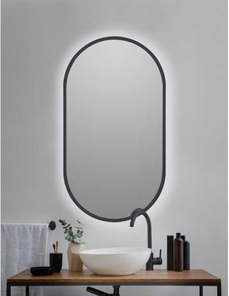 Espejo Ovalado led B-950 Negro