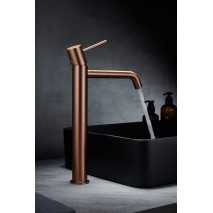 Monomando lavabo alto oro rosa cepillado serie Monza BDM039-3ORC 2