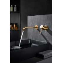 Grifo de lavabo empotrado oro cepillado serie Monza GLM039/OC 2