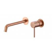 Grifo de lavabo empotrado oro rosa cepillado serie Monza GLM039/ORC