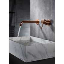 Grifo de lavabo empotrado oro rosa cepillado serie Monza GLM039/ORC 2