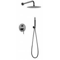 Conjunto ducha empotrado monomando black gun metal serie Monza GPM039/BGM
