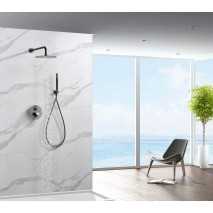 Conjunto ducha empotrado monomando black gun metal serie Monza GPM039/BGM 2