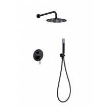 Conjunto ducha empotrado monomando negro mate serie Monza GPM039/NG