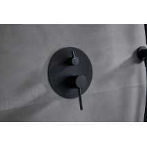 Conjunto ducha empotrado monomando negro mate serie Monza GPM039/NG 2