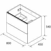 Mueble de baño suspendido UNiiQ de Salgar 60-80 2