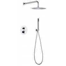 Conjunto ducha empotrado termostático cromo serie Monza GTM039