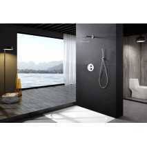 Conjunto ducha empotrado termostático cromo serie Monza GTM039 2