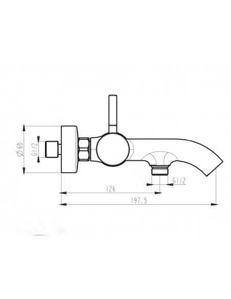 Grifo monomando para bañera SIRIO cromo 3173