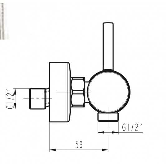 Grifo monomando para ducha SIRIO cromo 3174