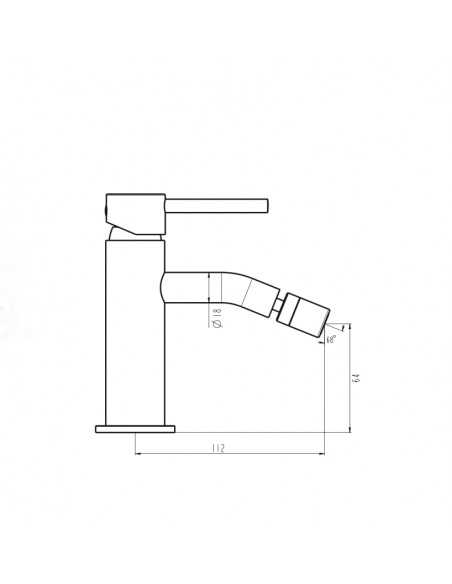 Grifo de bidé Sirio negro mate 3171NG