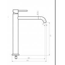 Grifo de lavabo de caño alto Sirio negro mate 3172NG 2